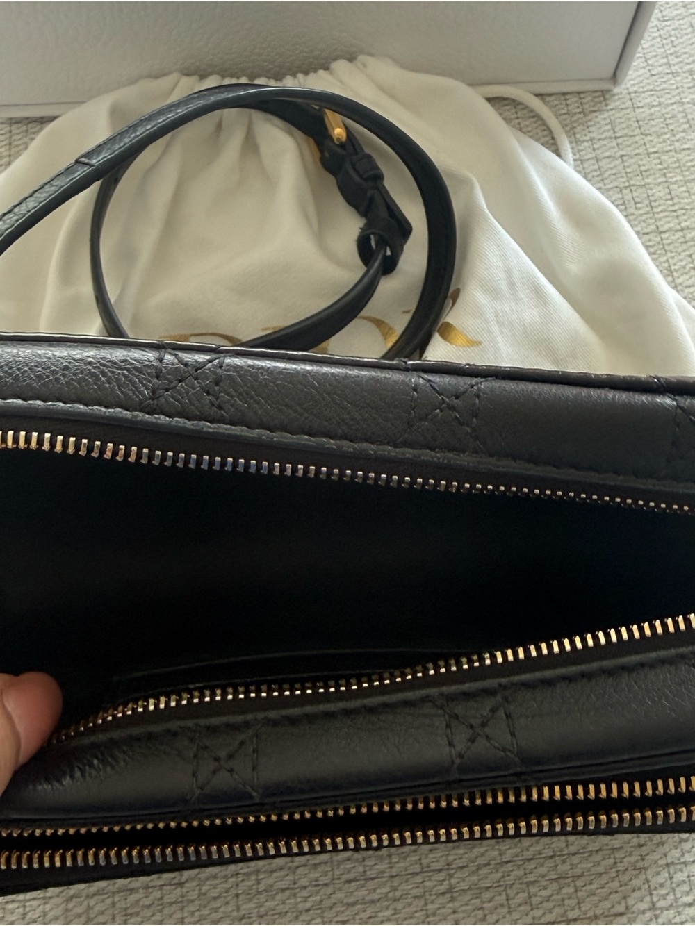 Dior Supple Calfskin Caro Double Pouch Black - Picture 8 of 15